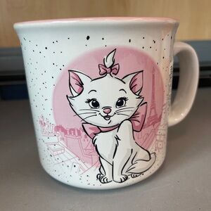 Disney Marie the Aristocats Paris Pink & White Ceramic Coffee Mug NEW